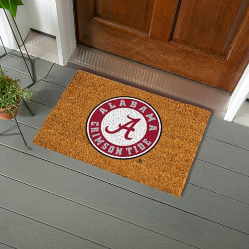 University of Alabama Coir Doormat - 28 x 16 Inches, Non-Slip Back