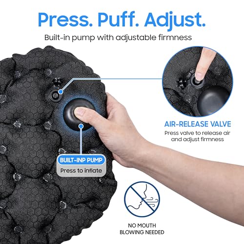 Inflatable Seat Cushion - Portable Ergonomic Travel Pad with Quick Inflation for Outdoor & Indoor Use