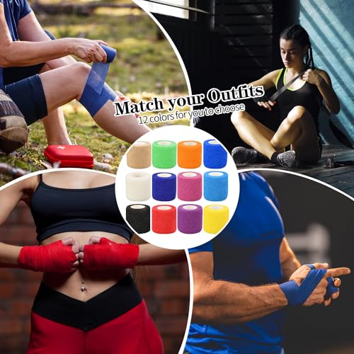 Self Adhesive Bandage Wraps - 6pcs 2in, 5 Yard - Skin Color