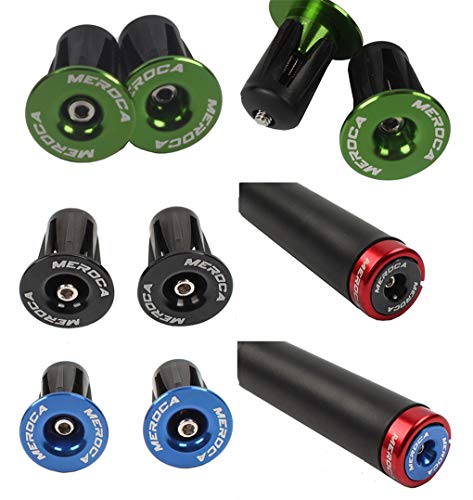 Aluminum Bike Handlebar End Plugs - Expanding Caps - Black