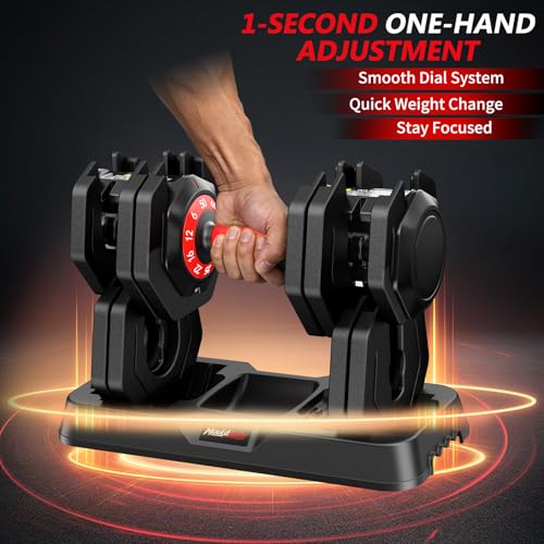 Adjustable Dumbbell Set 50 lb - 10-in-1 Weight Training Equipment