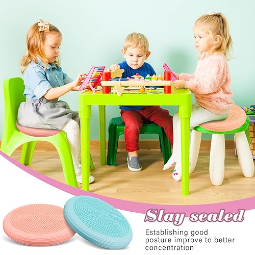 Wobble Cushion Set - 4 Inflatable Sensory Balance Discs for Kids