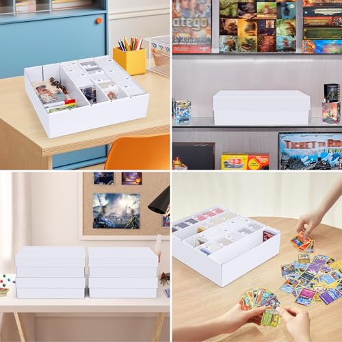 5-Row Trading Card Storage Box with Dividers - Holds 3060 Cards