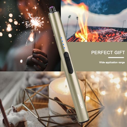Rechargeable Electric Candle Lighter - Arc Plasma, Gold
