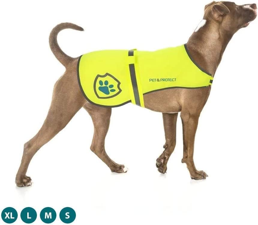 Reflective Dog Coat by [Brand Name] - High-Visibility Safety Vest for Walking & Training | Sizes for Small to Large Breeds (16-130 lbs)