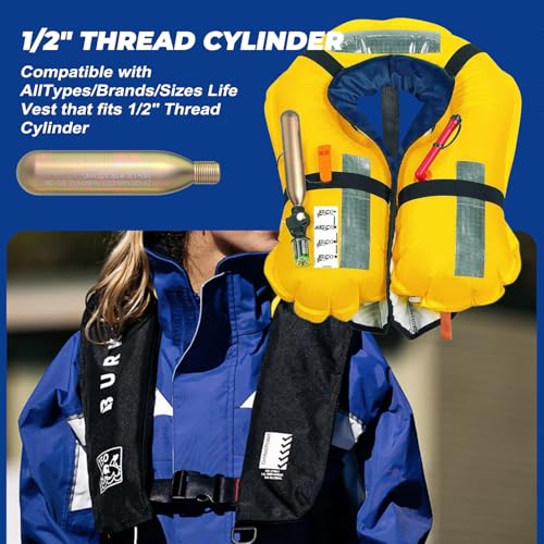 24G CO₂ Cartridge for Inflatable Life Jackets - 2 Pack
