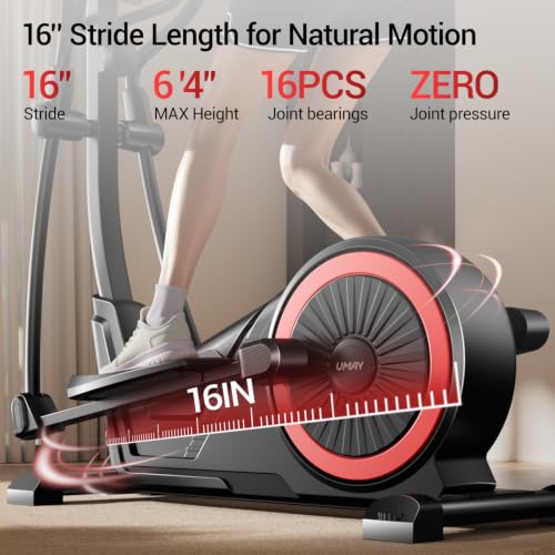 Magnetic Elliptical Machine with 16 Resistance Levels & 16.0'' Stride - ET70 Black