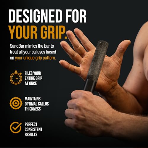 SandBar Flat Black 8-Inch Callus File for Athletes & Gymnasts - Durable Skin Care Tool