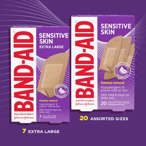 Band-Aid Brand Adhesive Bandages for Sensitive Skin, Hypoallergenic