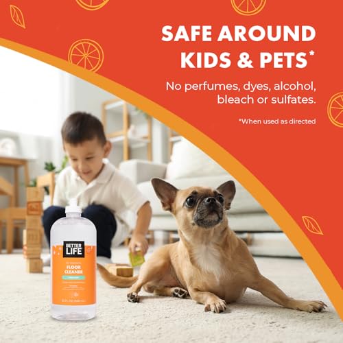 Better Life Citrus Mint Floor Cleaner - Liquid Multipurpose Floor Cleaner, Pack of 2, 32 Fl Oz Each