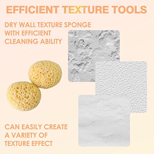 2 Pack Texture Sponge - Drywall Wall Patch & Ceiling Repair, Home Decor Sponge for DIY Painting, Popcorn Ceiling Texture, Sea Sponge Painting Sponges