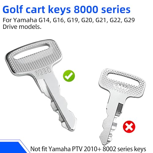 Golf Cart Keys Replacement - 4 Pack for Yamaha G14 G16 G19 G20 G21 G29