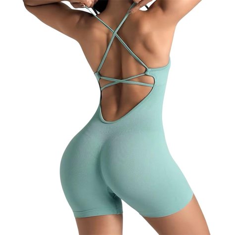 Women’s One-Piece Jumpsuit – Seamless Stretchy Romper Sleeveless Workout Outfit | Fashion Sport Bodysuit for Gym, Yoga & Streetwear (Standard, Pink, small)