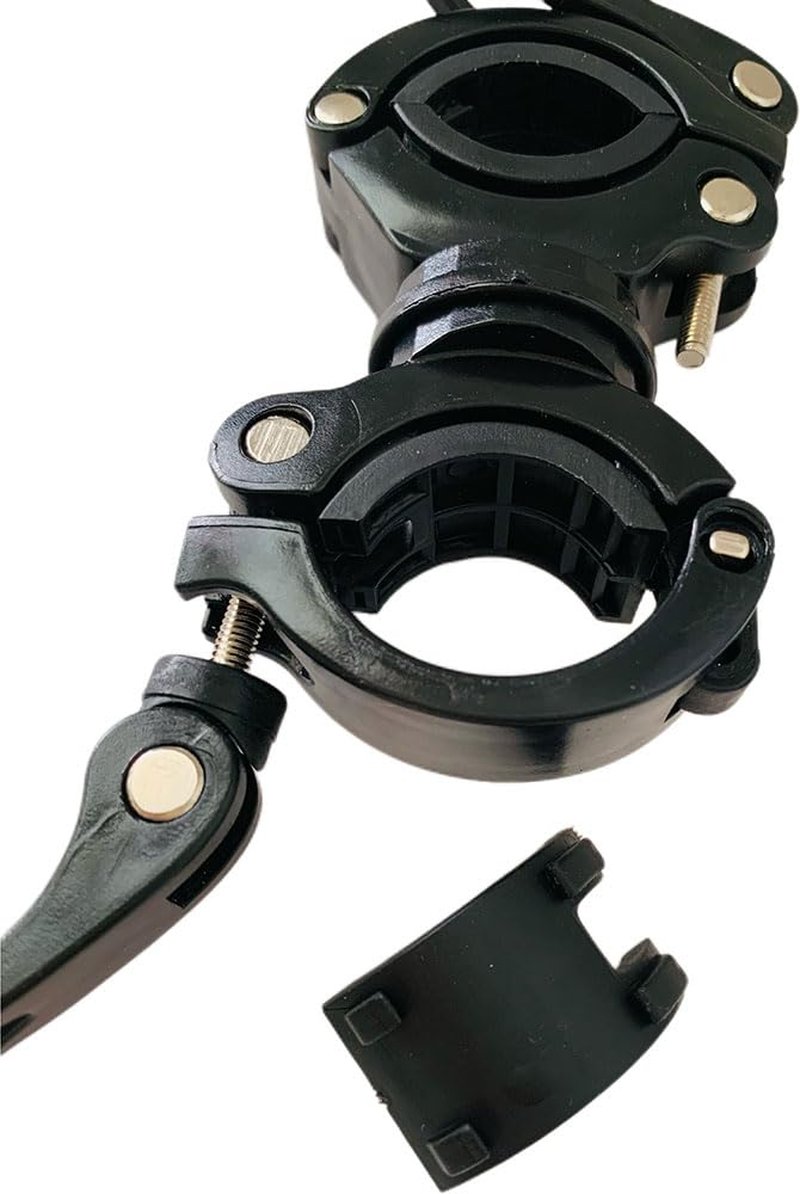 SHUYUNGE Universal Bike Flashlight Mount Holder Universal Bicycle Flashlight Holder Bike 360º Rotation Quick Release Pipe Clamp Mounts Adjustable Holder for Cycling/Riding (Blue)