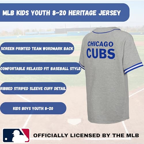 Gray Heritage Classic Team Logo Baseball Jersey - Cubs 18-20