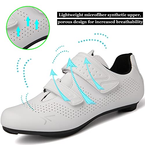 Cycling Shoes with Delta Cleats for Peloton - 9 Women/7 Men - White