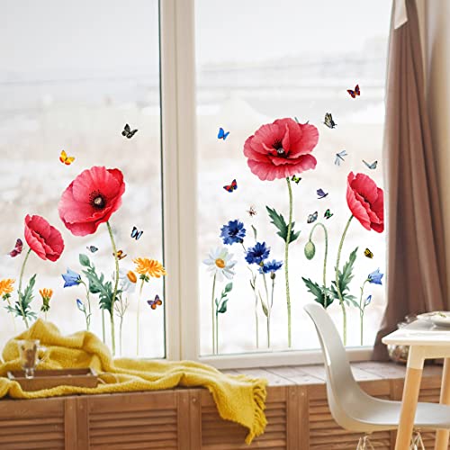 Wall Decals Vinyl Stickers, Removable Murals, Flowers Theme