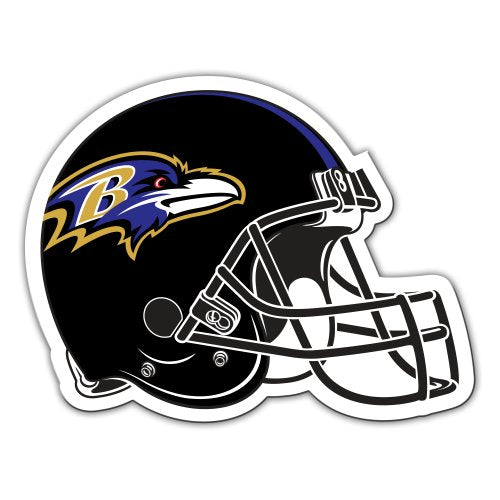 12" Baltimore Ravens Vinyl Helmet Magnet - Team Colors