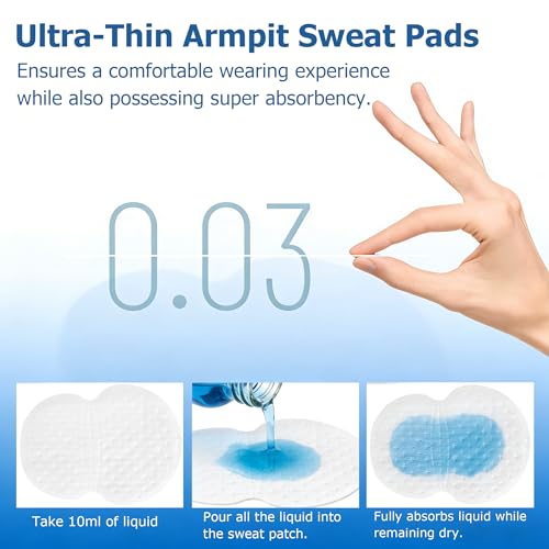 100 Pack Armpit Sweat Pads - Super Absorbent & Skin-Friendly Guards