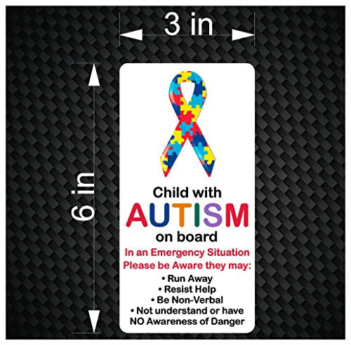 Autism on Board Car Decal - UV Protected Weather Resistant Vinyl Sticker