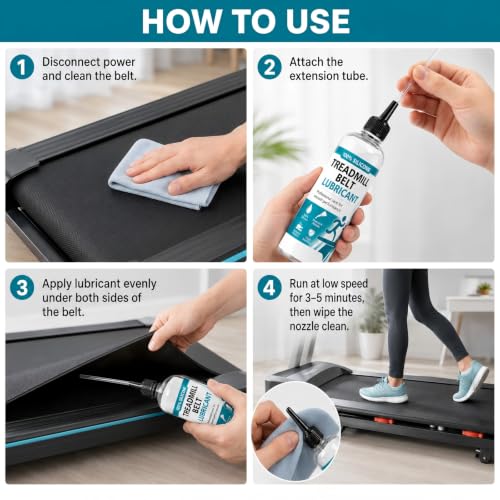 Treadmill Lubricant - 100% Silicone Oil for Smoother Performance