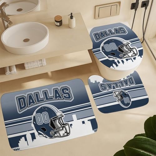 Custom 4PCS Dallas Shower Curtain Set - 72" x 72"