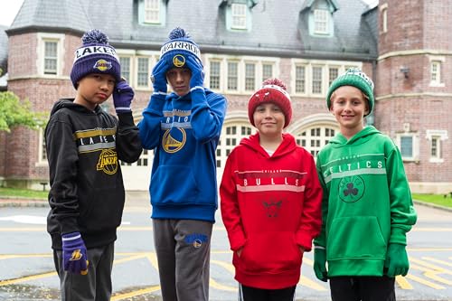 Youth NBA Knit Beanie Hat with Touch Screen Gloves - Golden State Warriors
