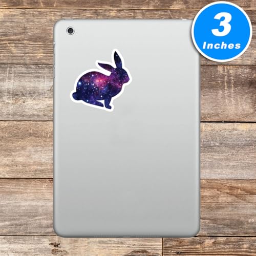 Galaxy Bunny Sticker Set - 3 Pack Waterproof Vinyl Decals for Laptop & Phone