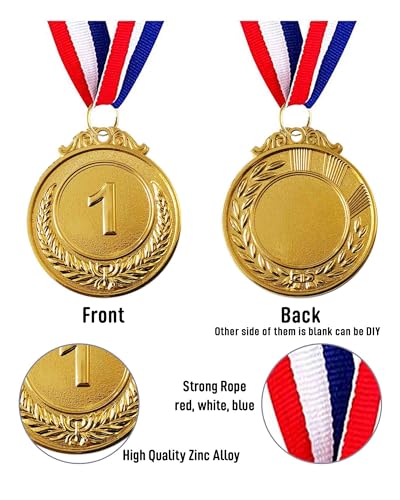 Gold Award Medals - 6 Pcs 1st Place Olympic Style with Ribbons