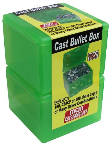 Cast Bullet Storage Boxes - 2 Pack, Clear Green, 3.4-inch