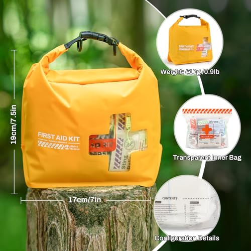 Waterproof Marine First Aid Kit with Dry Bag | 105 Essentials for Outdoor Safety