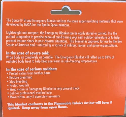 Emergency Survival Blanket - Reflective, Waterproof, Compact