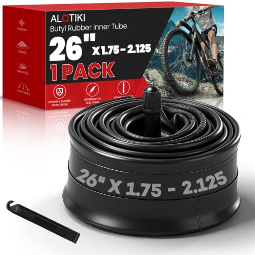 26-inch Bike Inner Tube - Puncture Resistant Butyl Rubber - 26" x 1.8"-2.1"