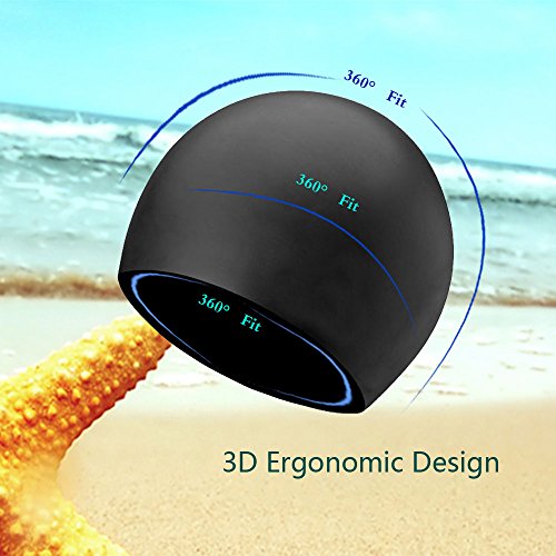 Waterproof Silicone Swim Cap for Adults & Kids - White