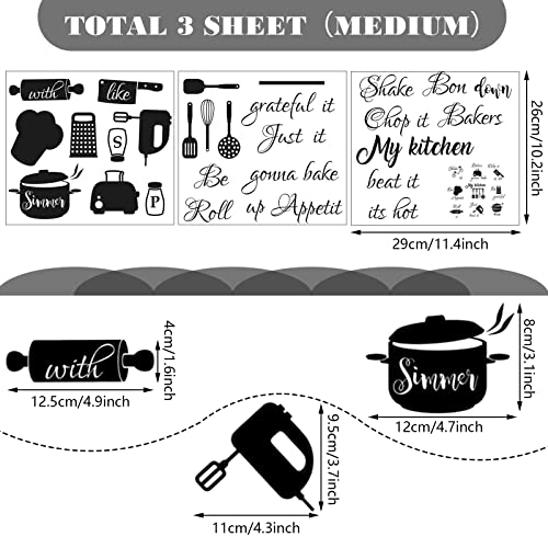 Funny Kitchen Wall Stickers - Removable Vinyl Decals Set