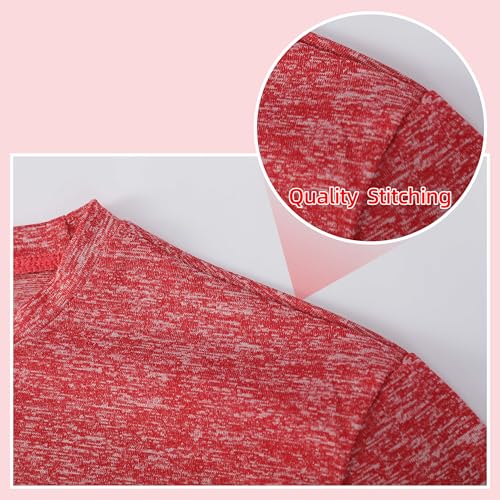 Quick Dry Sport T-Shirt for Girls & Teens - Red, 12-14 Years