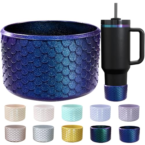 Silicone Bottom Protector Boot for Stanley Cup & Hydro Flask - Navy/Purple