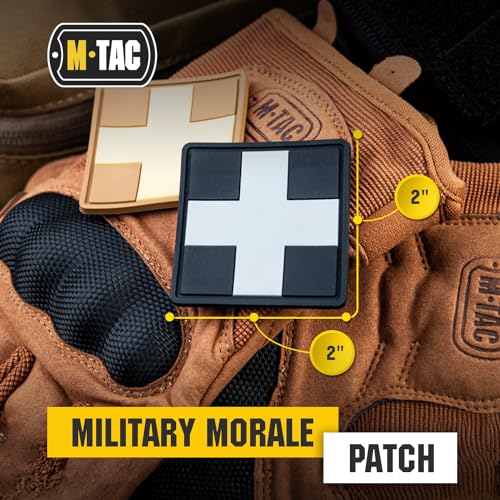 Medical Cross PVC Patch - Tactical Morale Badge - Black