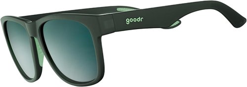 Goodr Mint Julep Electroshocks Polarized Sunglasses - Large Size, Dark Green Frame & Gradient Lenses, UV400 Protection