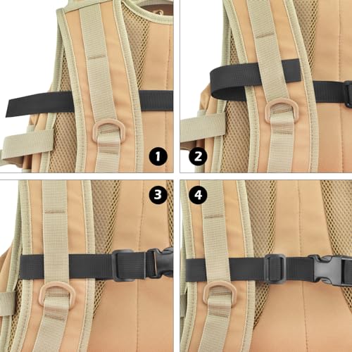 Adjustable Chest Strap with Quick Release Buckle - Black, 2 Pack