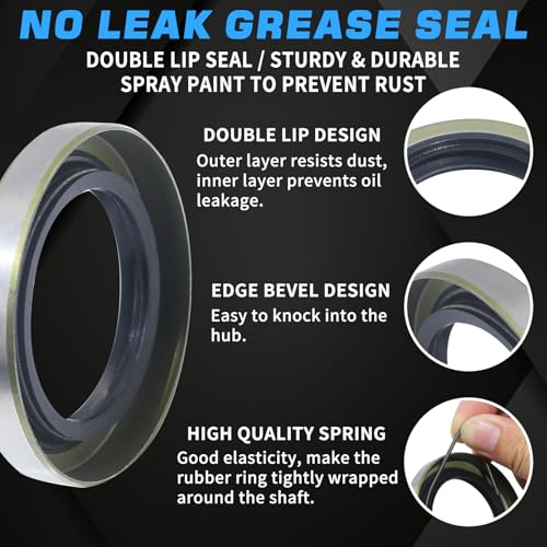 LUXTRKSTO 2 Sets L44649 Trailer Hub Bearings Kits for 2000 lb 1-1/16" Axle - Compatible with EZ-Lube Axle, Includes Bearings, Races, Seals, and Hardware
