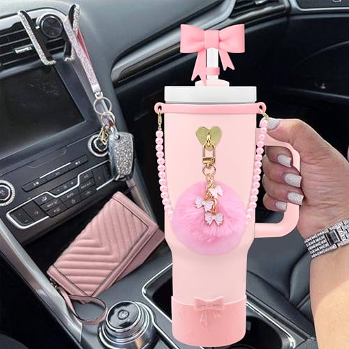 7-Piece Stanley Cup Accessories Set - Cherry Blossom