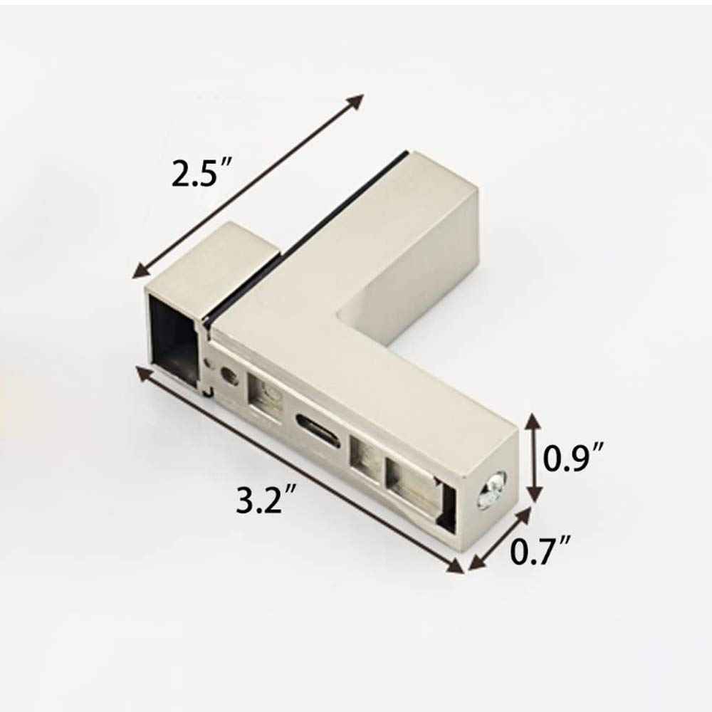 Solid Metal Adjustable Wood/Glass Shelf Bracket Wall Mount, Brushed Nickel, 4 Pcs