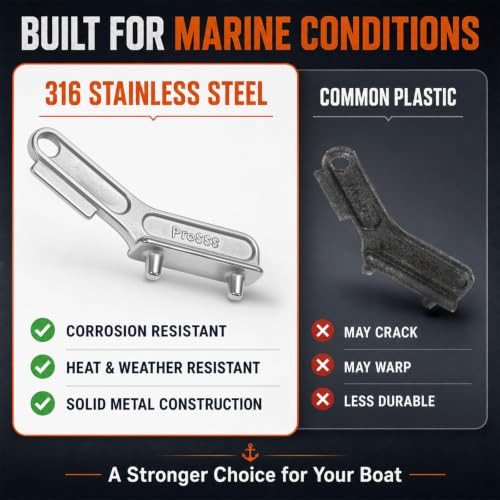 ProSSS Marine-Grade 316 Stainless Steel Boat Gas Cap Key Set - Variation 2, 2 Pack