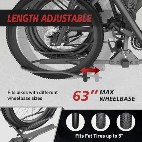 2-Bike Rack Hitch for Car - Heavy-Duty Bicycle Carrier