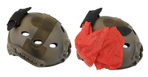 Clover Airsoft-Airsoft Bright Red Dead Rag - Quick Deploy Pouch - Molle Compatable (Tan)