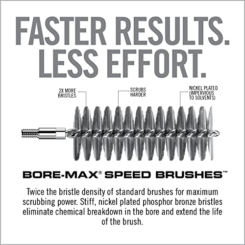 Bore-Max Nickel Plated Shotgun Bore Brush - 12GA Fast Gun Cleaning Tool