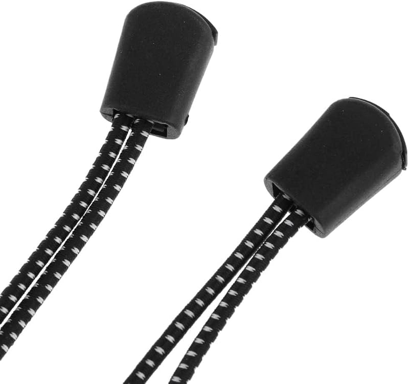 4-Pack Adjustable Hiking Pole Bungee Straps - Black