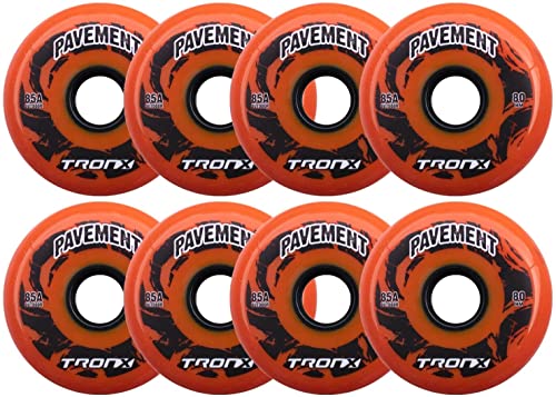 Outdoor Inline Roller Skate Wheels 4-76mm & 4-80mm 85A Hard Urethane - 8 Pack