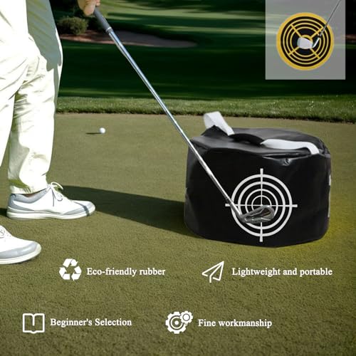 TuhooMall Black Golf Impact Power Smash Bag for Swing Training Waterproof Durable